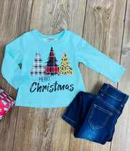 Load image into Gallery viewer, Alexa Blue Merry Christmas Long Sleeve Shirt - Rusty Soul