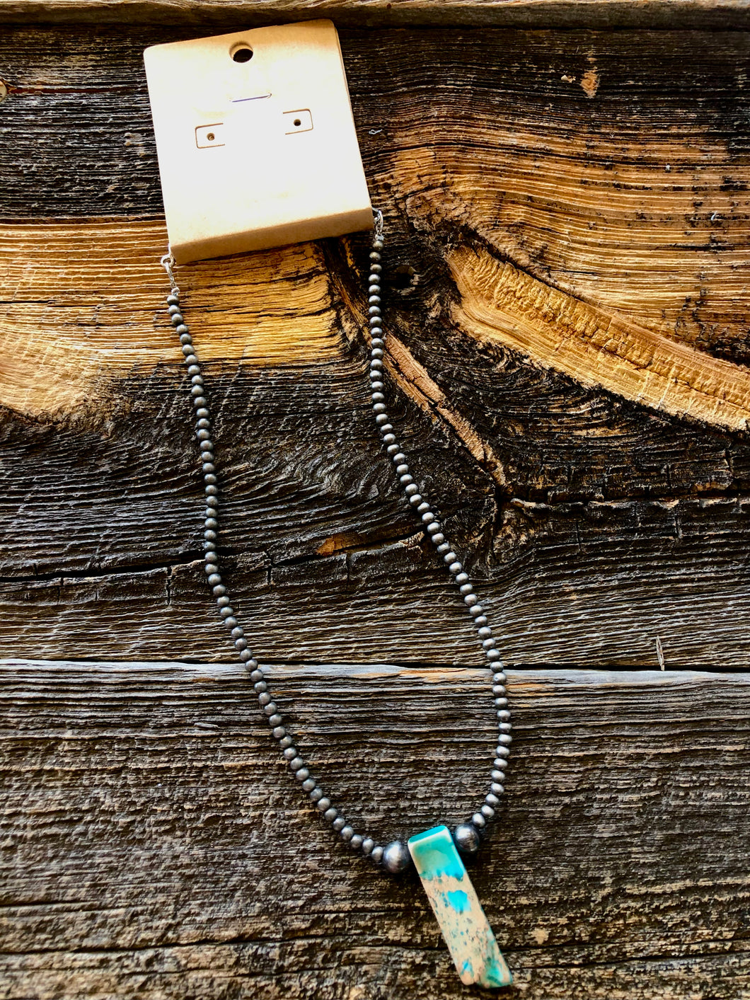 If I Was A Cowgirl Turquoise Slab Necklace