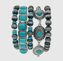 Load image into Gallery viewer, Turquoise Navajo Bracelet Set