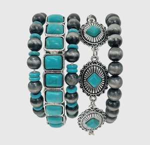 Turquoise Navajo Bracelet Set