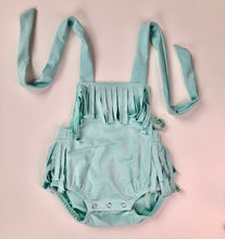 Load image into Gallery viewer, Fancy but Faux Mint Suede Onesie