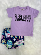 Load image into Gallery viewer, Baby Girl Purple Vegas Bummy Set - Rusty Soul