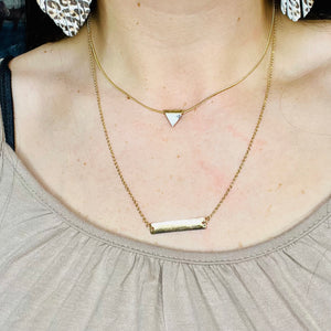 Gold Solid Bar Necklace