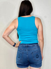 Load image into Gallery viewer, Camilla Blue Tank Top Bodysuit