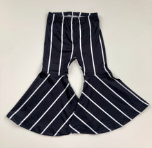 Load image into Gallery viewer, Penny Pin Striped Black &amp; White Bell Bottoms