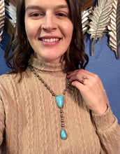 Load image into Gallery viewer, Turquoise Junkie Double Pendant Necklace