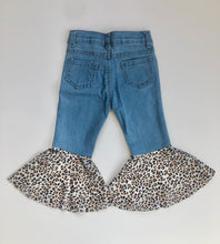 Load image into Gallery viewer, Emma Cheetah Bell Bottoms