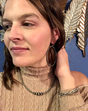 Load image into Gallery viewer, Whiskey Bent Navajo Pearl Hoop Earrings