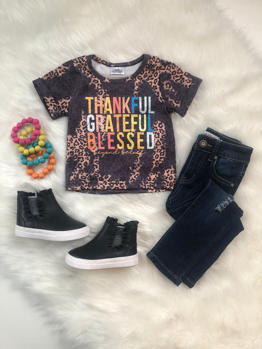 Riley Thankful Grateful Blessed Tee - Rusty Soul