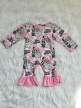 Load image into Gallery viewer, Country Santa Pink Aztec Jumpsuit