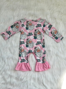 Country Santa Pink Aztec Jumpsuit - Rusty Soul