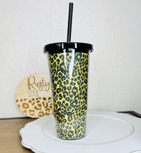 Load image into Gallery viewer, Brown Leopard Tumbler with Straw - Rusty Soul