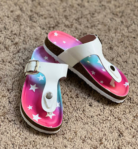 Aspen White Thong Girl's Sandals