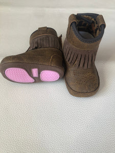 Serena Baby Bucker Fringe Boots