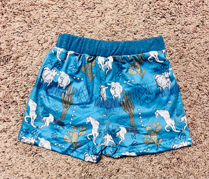 Blue Western Feel Boys Shorts
