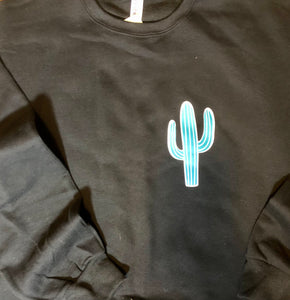 Saguaro Cactus Back in Black Sweatshirt