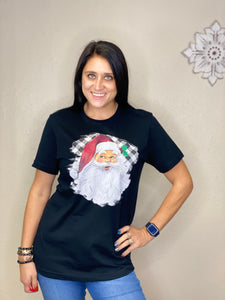 Brittany Black Santa Tee - Rusty Soul