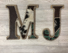Load image into Gallery viewer, Handmade Cowhide and Leather Letters - Rusty Soul