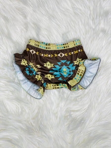Leah Turquoise Aztec Baby Bummies - Rusty Soul