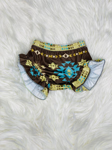 Leah Turquoise Aztec Baby Bummies - Rusty Soul