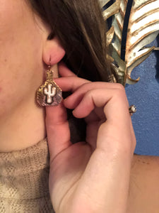 Tag Swag Engraved Earrings