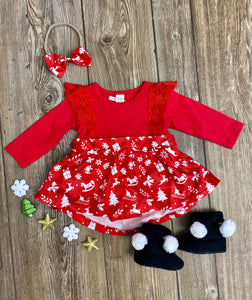 Alexandrea Red & White Baby Christmas Dress - Rusty Soul