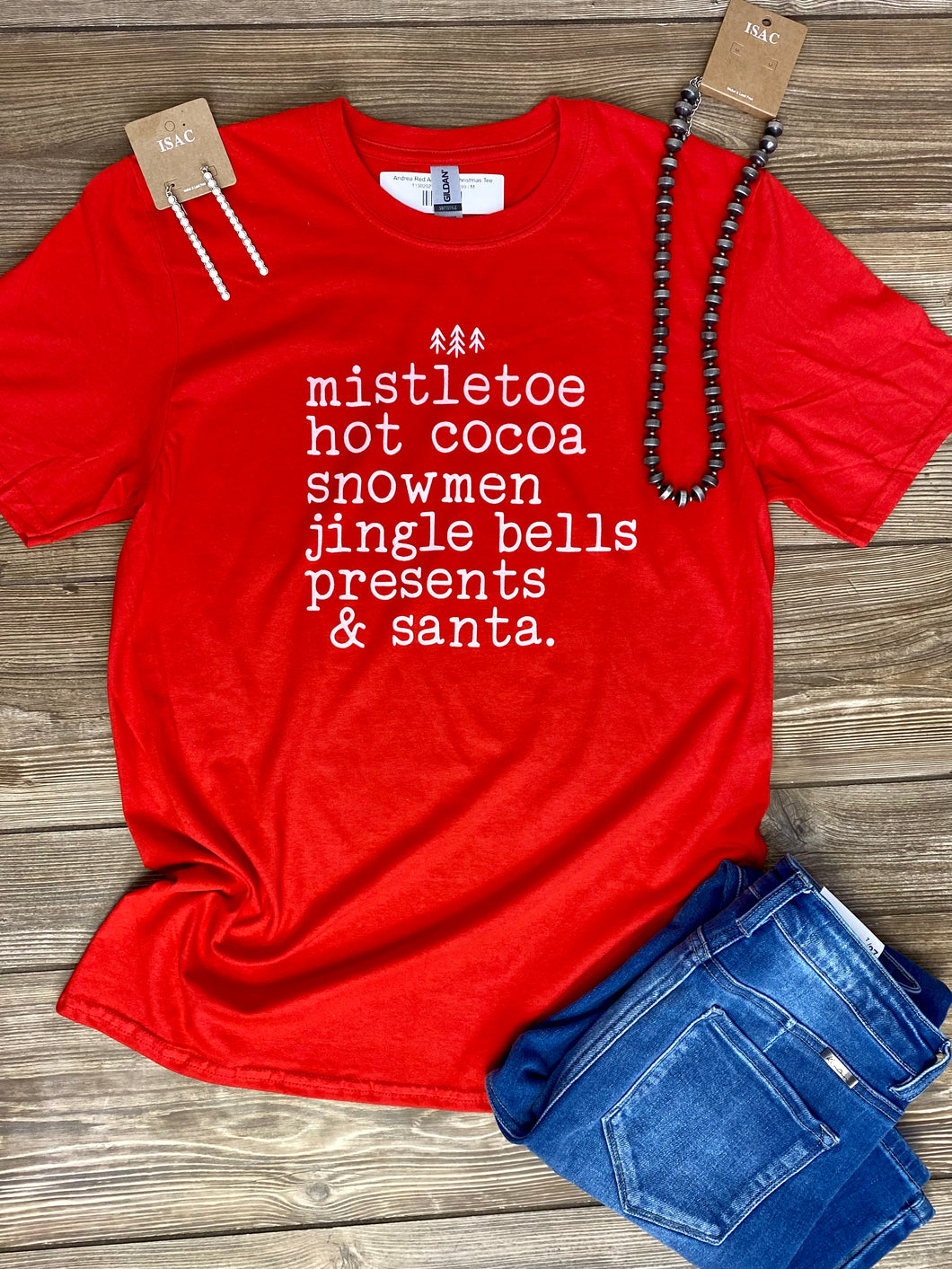 Andrea Red Acvtivities Christmas Tee - Rusty Soul