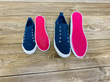 Load image into Gallery viewer, Sarah Navy Kids Slip On Sneakers - Rusty Soul
