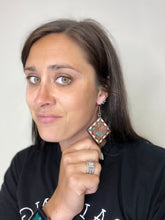 Load image into Gallery viewer, Floral Leather Stitched Earrings