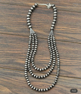 Letter To Me 3 Strand Navajo Pearl Necklace