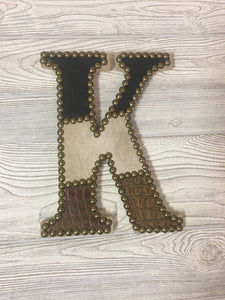 Handmade Cowhide and Leather Letters - Rusty Soul