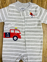 Load image into Gallery viewer, Hudson Grey Firetruck Baby PJ&#39;s - Rusty Soul