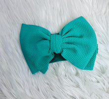 Load image into Gallery viewer, Mint Elastic Bow Headband