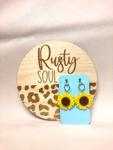 Load image into Gallery viewer, Sunflower Clay Earrings