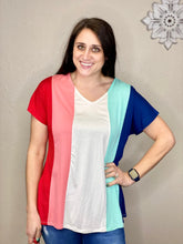 Load image into Gallery viewer, Anna Color Block Relaxed Shirt - Rusty Soul