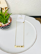 Load image into Gallery viewer, Gold MAMA Bear Bar Necklace