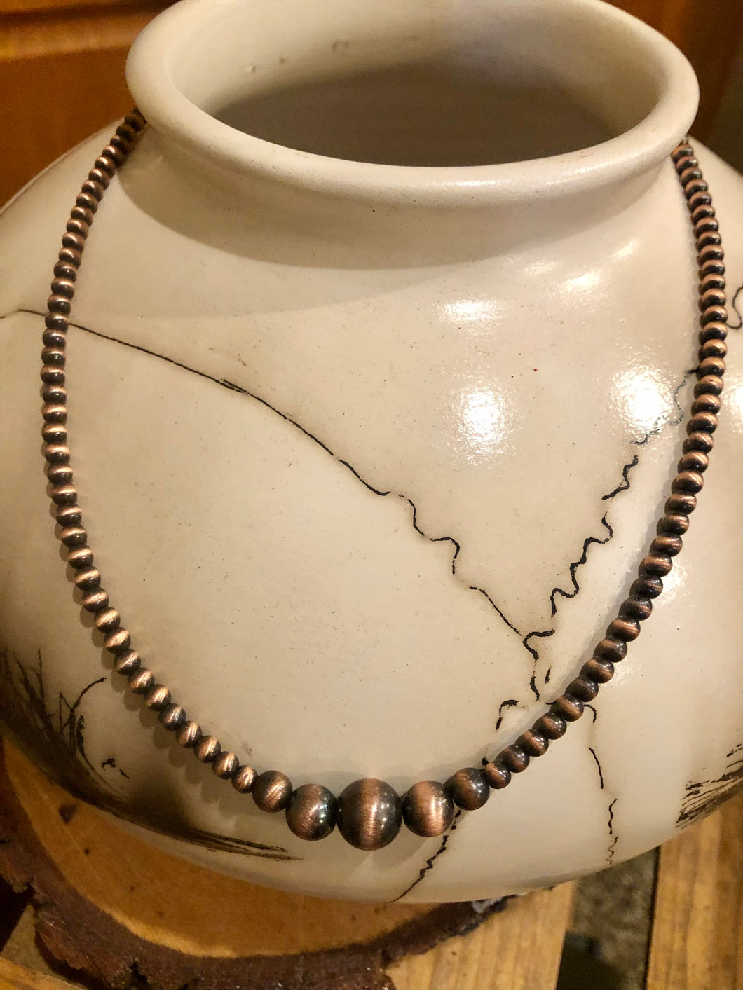 The Gambler Copper Navajo Pearl Necklace