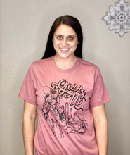 Load image into Gallery viewer, Sara Mauve Giddy Up Tee - Rusty Soul