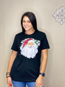 Brittany Black Santa Tee - Rusty Soul