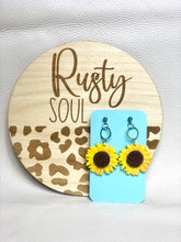Load image into Gallery viewer, Sunflower Clay Earrings