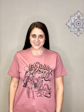 Load image into Gallery viewer, Sara Mauve Giddy Up Tee - Rusty Soul