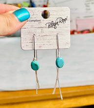 Load image into Gallery viewer, Tessa Silver and Turquoise Earrings - Rusty Soul