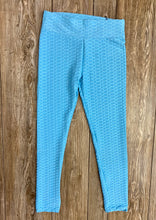 Load image into Gallery viewer, Ryleigh Blue Textured Leggings - Rusty Soul