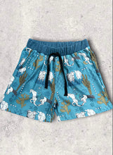 Load image into Gallery viewer, Blue Western Feel Boys Shorts