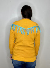 Load image into Gallery viewer, Hayden Mustard Fringe Sweater - Rusty Soul