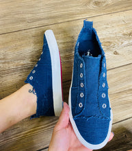 Load image into Gallery viewer, Sarah Navy Woman&#39;s Slip On Sneakers - Rusty Soul