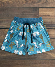 Load image into Gallery viewer, Blue Western Feel Boys Shorts