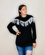 Load image into Gallery viewer, Thea Black Fringe Sweater - Rusty Soul