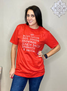 Andrea Red Acvtivities Christmas Tee - Rusty Soul