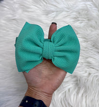 Load image into Gallery viewer, Mint Elastic Bow Headband